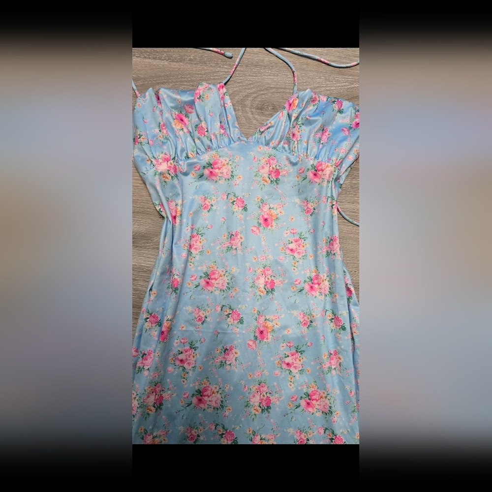 Floral Blue Dress